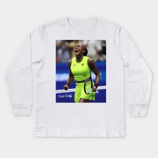 Coco Gauff Coco Cori Tennis Player Kids Long Sleeve T-Shirt